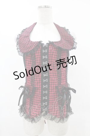 画像: TRIPP NYC / BO PEEP HALTER CORSET S 黒×赤 H-25-06-25-1045-0-TO-KB-ZH
