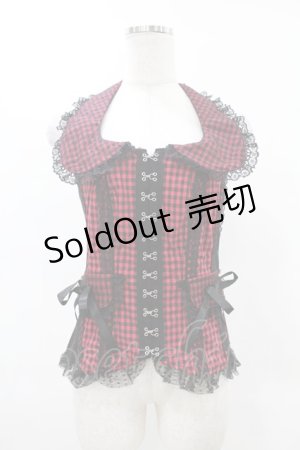 画像: TRIPP NYC / BO PEEP HALTER CORSET XS 黒×赤 H-25-06-25-1046-0-TO-KB-ZH