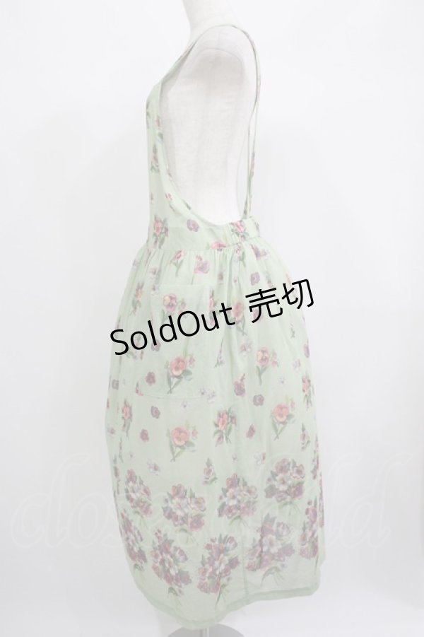 画像2: Jane Marple Dans Le Salon / Viola gardenエプロンドレス  ミント H-25-12-15-1002-JM-OP-KB-ZT032 (2)