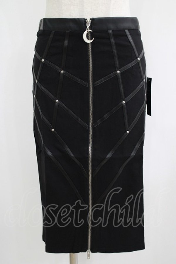 画像1: Restyle / BONDED TO THE MOON SKIRT S ブラック H-25-06-26-033-GO-SK-KB-OS (1)