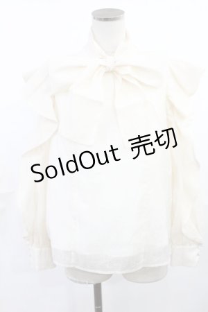 画像: An MILLE / ボウタイフリルブラウス Free アイボリー H-25-06-26-1023-EL-BL-NS-ZH