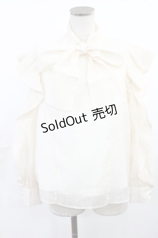 画像1: An MILLE / ボウタイフリルブラウス Free アイボリー H-25-06-26-1023-EL-BL-NS-ZH (1)