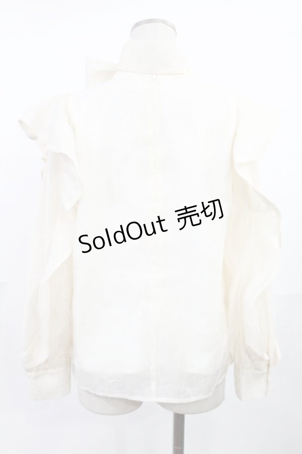 画像2: An MILLE / ボウタイフリルブラウス Free アイボリー H-25-06-26-1023-EL-BL-NS-ZH (2)