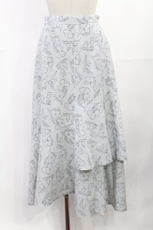 画像: An MILLE / 花柄ロングスカート Free ブルー H-25-06-26-1029-EL-SK-NS-ZH