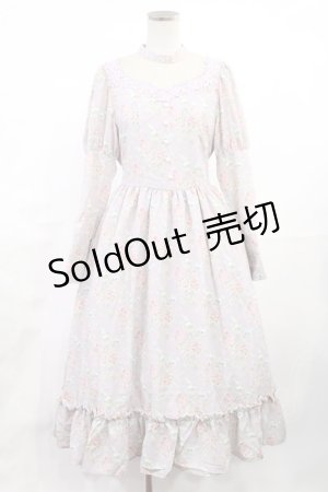 画像: Kurumi Collaboration / 花柄クラシカルワンピース S ラベンダー H-25-06-26-1038-LO-OP-NS-ZH