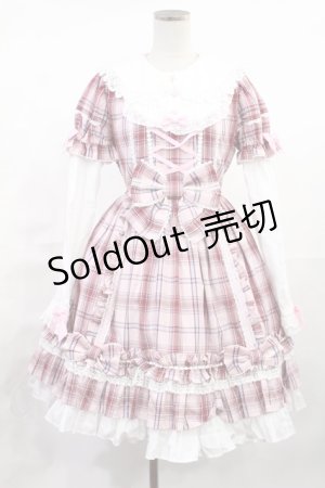 画像: Angelic Pretty / Dolly Girl付け袖ワンピース(タータン) Free ピンク H-25-06-26-1041-AP-OP-NS-ZH