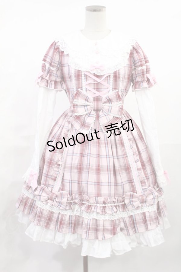Angelic Pretty / Dolly Girl付け袖ワンピース(タータン) Free