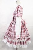 画像2: Angelic Pretty / Dolly Girl付け袖ワンピース(タータン) Free ピンク H-25-06-26-1041-AP-OP-NS-ZH (2)