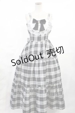 画像: Lovely Tency / 眞白ありすコラボ/チェックジャンパースカート M ブラック H-25-06-26-1042-LO-OP-NS-ZH