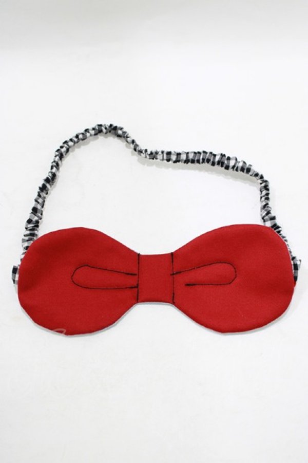 画像1: ネバアランド / たぬきねいりアイマスク - 赤 H-25-06-26-062-LO-AC-KB-ZH (1)