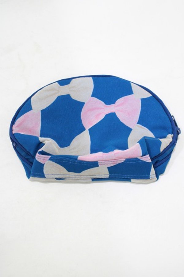 画像1: Emily Temple cute / フィフィリボンポーチ  ブルー H-25-06-26-068-ET-ZA-KB-ZH (1)