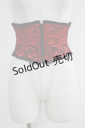 画像: Spider Lily / DRAGONコルセット  黒×赤 H-25-06-26-013-GO-ZA-KB-ZH