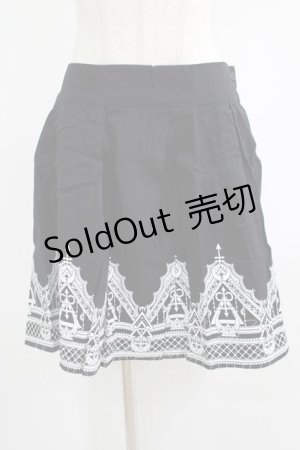 画像: Restyle / HENNA SKIRT XL ブラック×ホワイト H-25-10-24-023-GO-SK-KB-ZH