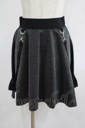 画像: KILL STAR / Studio 666 Skater Skirt XS グリッターブラック H-25-06-27-1029-SL-SK-KB-ZH