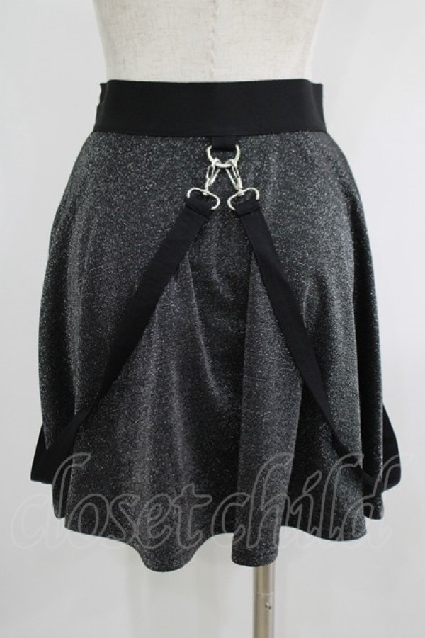 画像3: KILL STAR / Studio 666 Skater Skirt XS グリッターブラック H-25-06-27-1029-SL-SK-KB-ZH (3)