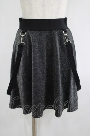 画像: KILL STAR / Studio 666 Skater Skirt XS グリッターブラック H-25-06-27-1030-SL-SK-KB-ZH