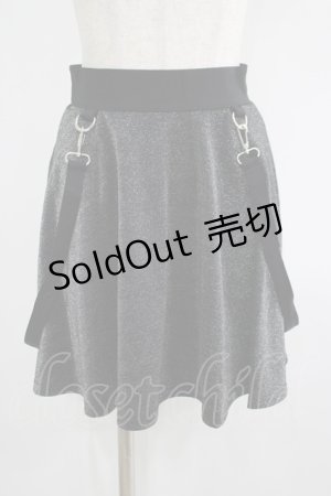 画像: KILL STAR / Studio 666 Skater Skirt XS グリッターブラック H-25-10-24-022-SL-SK-KB-ZH