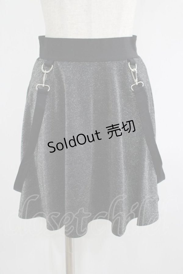 画像1: KILL STAR / Studio 666 Skater Skirt XS グリッターブラック H-25-10-24-022-SL-SK-KB-ZH (1)