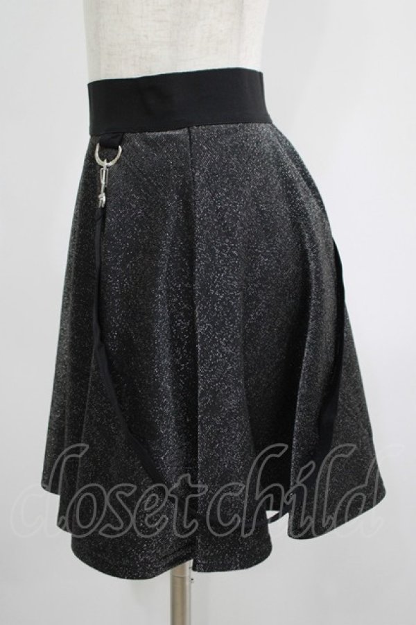 画像2: KILL STAR / Studio 666 Skater Skirt XS グリッターブラック H-25-06-27-1030-SL-SK-KB-ZH (2)