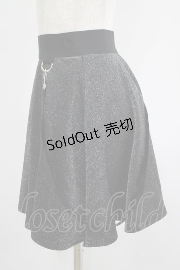 画像2: KILL STAR / Studio 666 Skater Skirt XS グリッターブラック H-25-10-24-022-SL-SK-KB-ZH (2)