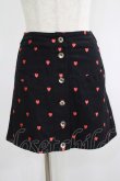 画像1: lilLilly / ハート刺繍ミニスカート FREE 黒 H-25-06-27-1031-LO-BL-KB-ZH (1)