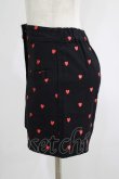 画像2: lilLilly / ハート刺繍ミニスカート FREE 黒 H-25-06-27-1031-LO-BL-KB-ZH (2)