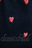 画像4: lilLilly / ハート刺繍ミニスカート FREE 黒 H-25-06-27-1031-LO-BL-KB-ZH (4)