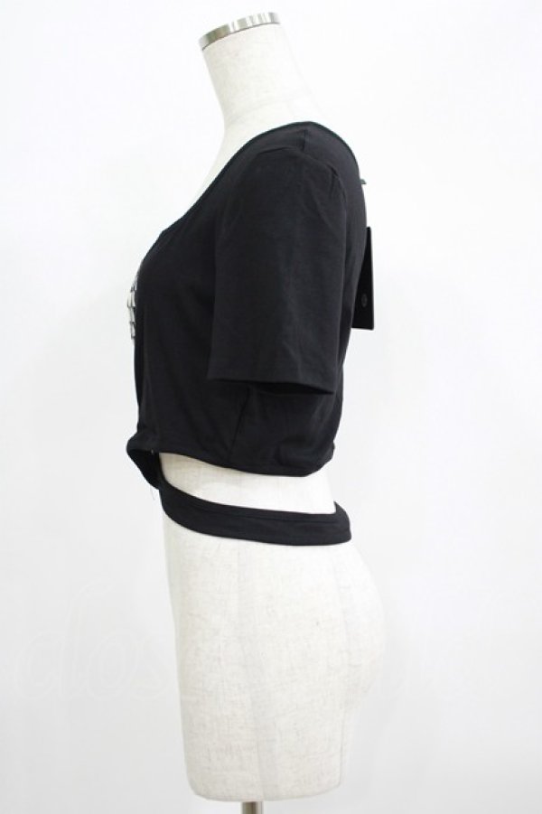 画像2: DARK IN LOVE / Punk locomotive check heart crop top XL ブラック H-25-06-27-1059-PU-TO-KB-ZH (2)