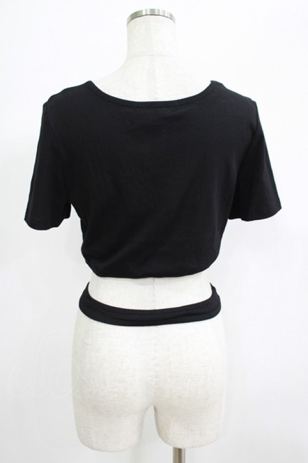 画像3: DARK IN LOVE / Punk locomotive check heart crop top XL ブラック H-25-06-27-1059-PU-TO-KB-ZH (3)