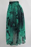 画像2: NieR Clothing / GREEN BUTTERFLY SHEER SKIRT  グリーン H-25-06-27-1013-PU-SK-KB-ZH (2)