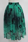 画像3: NieR Clothing / GREEN BUTTERFLY SHEER SKIRT  グリーン H-25-06-27-1013-PU-SK-KB-ZH (3)