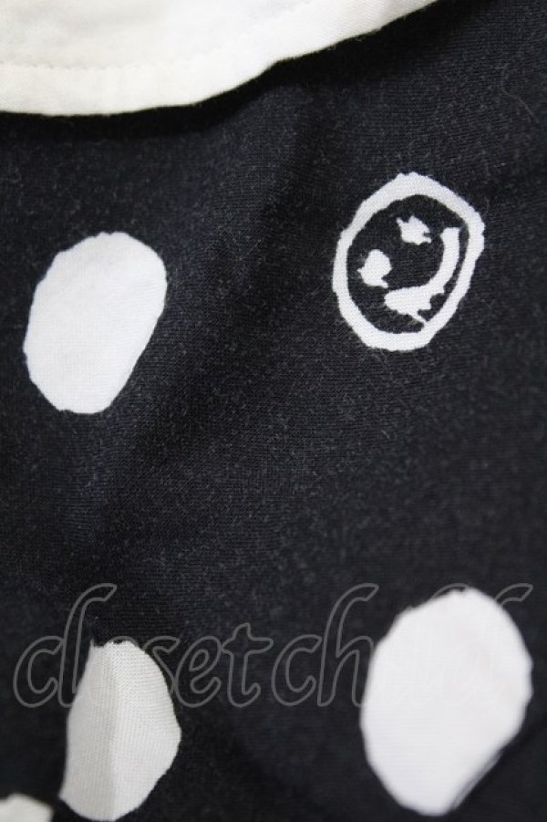 画像3: WORLD WIDE LOVE！(Rydia) / デッドスマイルドットロングシャツ  黒 H-25-10-24-042-PU-BL-KB-ZH (3)