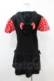 画像2: TOXIC STAR / ドット切替ツノフードチュニック  黒×赤 H-25-06-28-037-PU-TO-KB-ZH (2)
