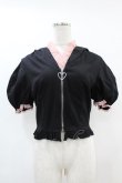 画像1: DARK IN LOVE / Alternative fashion cat haunt zipper top L ブラック H-25-06-28-044-PU-TO-KB-ZH (1)