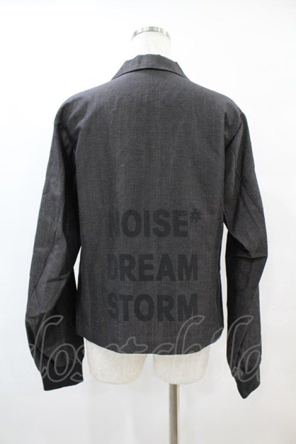 画像2: HYSTERIC GLAMOUR / リブ切替バックプリントジャケット  グレー H-25-06-28-045-PU-JA-KB-ZH (2)