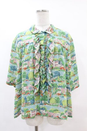 画像: Jane Marple Dans Le Salon / Sunnyside town granny’s blouse  ブルーグレイ H-25-06-28-053-JM-BL-KB-ZH