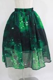 画像1: NieR Clothing / GREEN BUTTERFLY SHEER SKIRT  グリーン H-25-06-28-1005-PU-SK-KB-ZH (1)