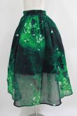 画像2: NieR Clothing / GREEN BUTTERFLY SHEER SKIRT  グリーン H-25-06-28-1005-PU-SK-KB-ZH (2)