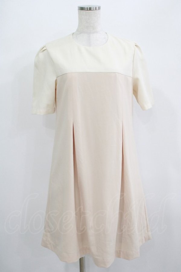 画像1: Fi.n.t / ヨーク切替ワンピース  ベージュ H-25-06-28-1010-CA-OP-ET-ZH (1)