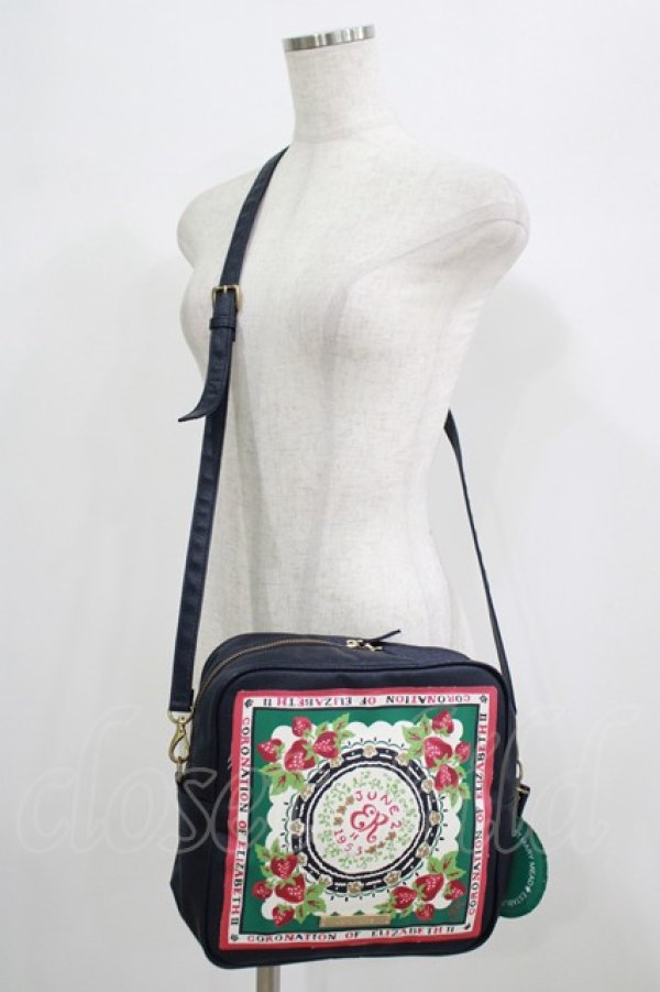 画像1: Jane Marple / Here's to the Queenのショルダーバッグ  ネイビー H-25-06-28-1016-JM-BG-KB-ZH (1)