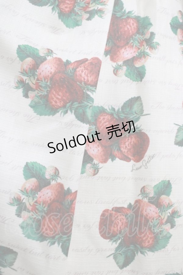 画像4: Leur Getter / Sweet Strawberry袖付きワンピース  オフ白 H-25-06-28-1002-LU-OP-KB-ZH (4)