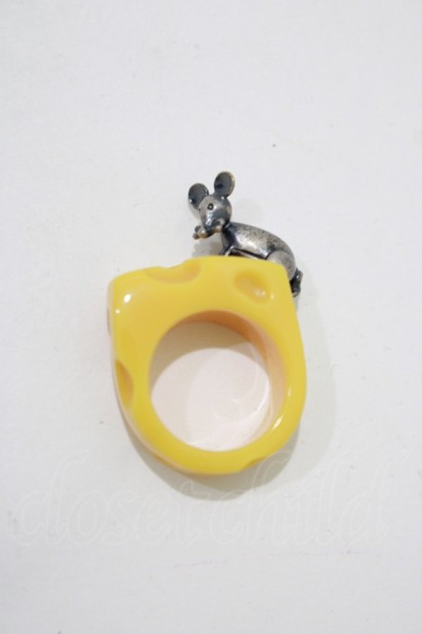 画像1: Q-pot. / Tiny Mouse's Cheese Ring 約10号  H-25-10-03-1017-QP-AC-KB-ZH (1)