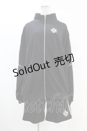画像: KRY CLOTHING / 「URAGIRI」ジャージセットアップ  黒×白 H-25-06-28-014-EL-PA-KB-ZH