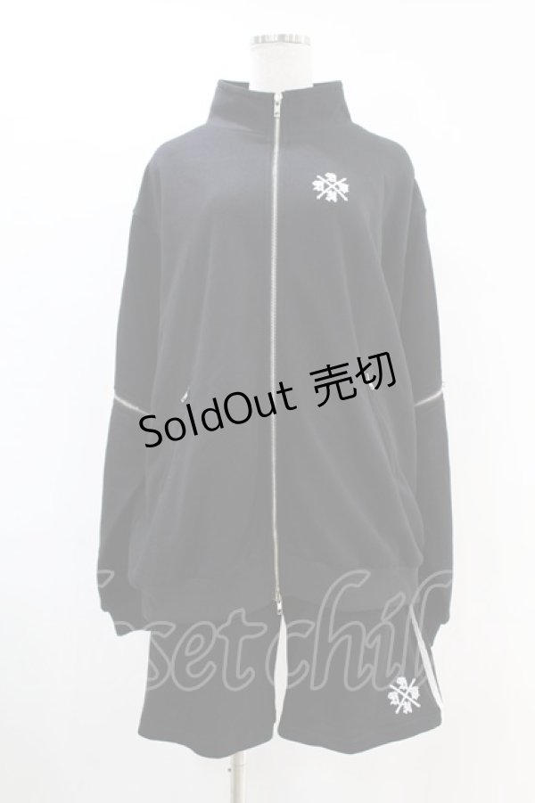 画像1: KRY CLOTHING / 「URAGIRI」ジャージセットアップ  黒×白 H-25-06-28-014-EL-PA-KB-ZH (1)