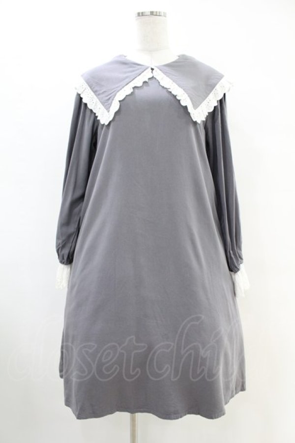 Candy Stripper / FRILL COLLARワンピース S グレー H-25-06-28
