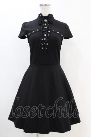 画像: KILL STAR / Tied Up Skater Dress XS 黒 H-25-06-28-031-SL-OP-KB-ZH