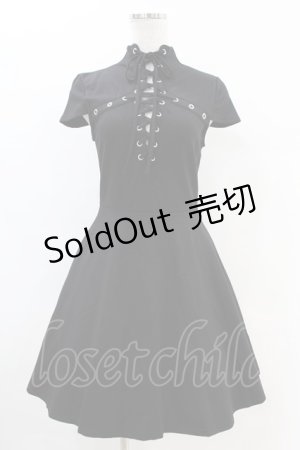 画像: KILL STAR / Tied Up Skater Dress XS 黒 H-25-06-28-031-SL-OP-KB-ZH