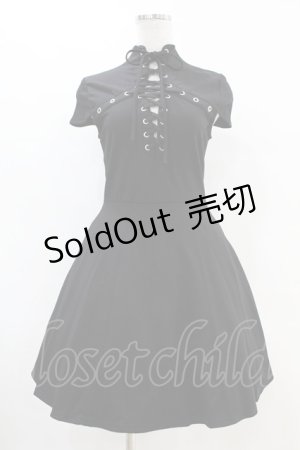 画像: KILL STAR / Tied Up Skater Dress XS 黒 H-25-06-28-032-SL-OP-KB-ZH