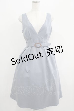 画像: F&A / べっ甲バックルベルトTRジャンパースカート Free BLUE GRAY H-25-06-29-1023-LO-OP-NS-ZH