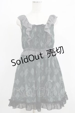画像: axes femme / アンティーク柄ワンピース M グリーン H-25-06-29-1025-AX-OP-NS-ZH